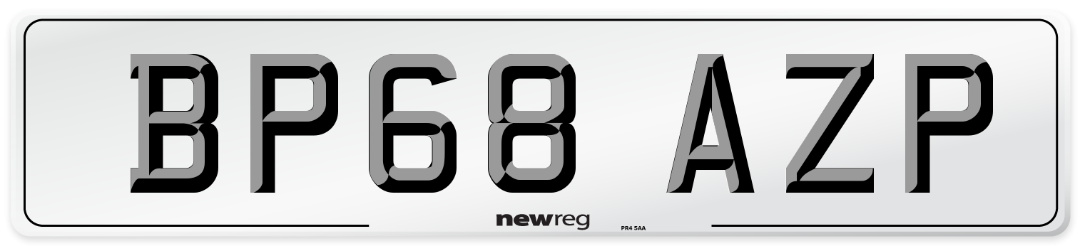 BP68 AZP Number Plate from New Reg